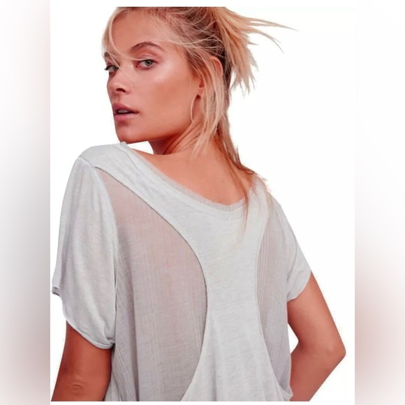 Free People Soft V-Neck Short Sleeve Tee - Picture 2 of 9